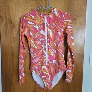 Michael Kors Pink and Orange One Piece Swimsuit